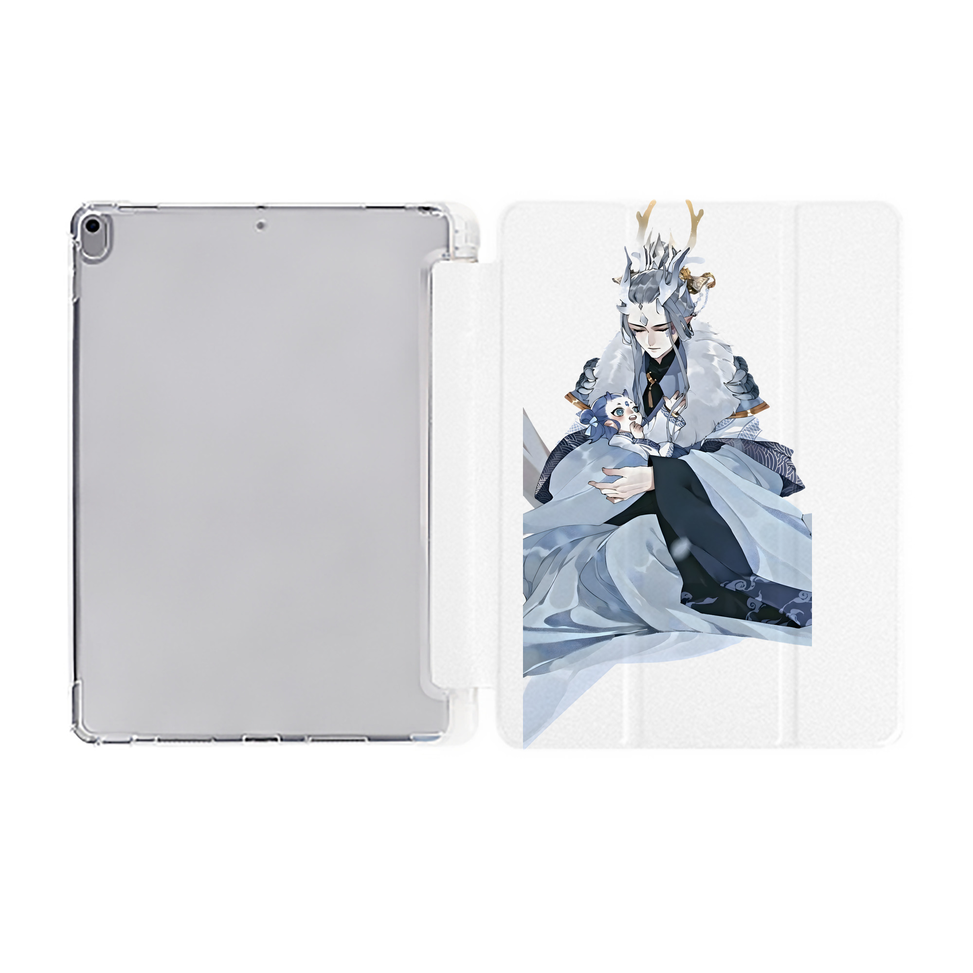 （画像用） Ne Zha 2 ナタ 魔童の大暴れ IPad ケース ペン収納付き 三つ折りスタンド PUレザー×シリコン 対応機種9.5/10.5/10.9インチ